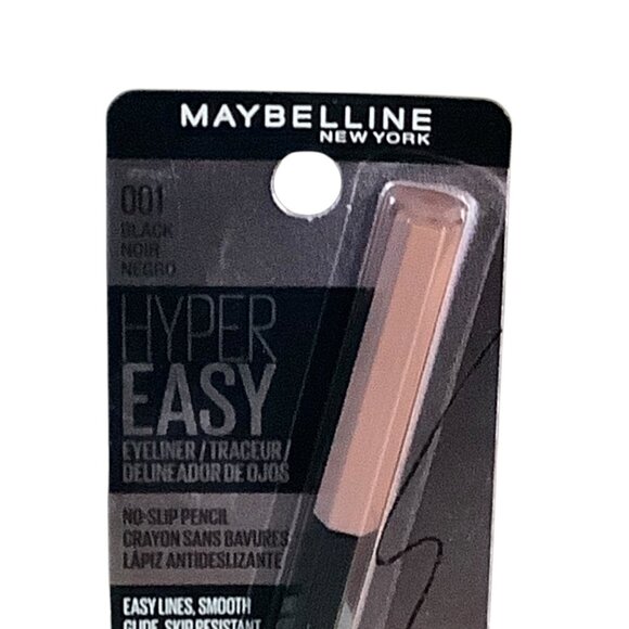 Maybelline Hyper Easy Eyeliner 001 Black No-Slip Pencil Smooth Glide NEW - Picture 2 of 9